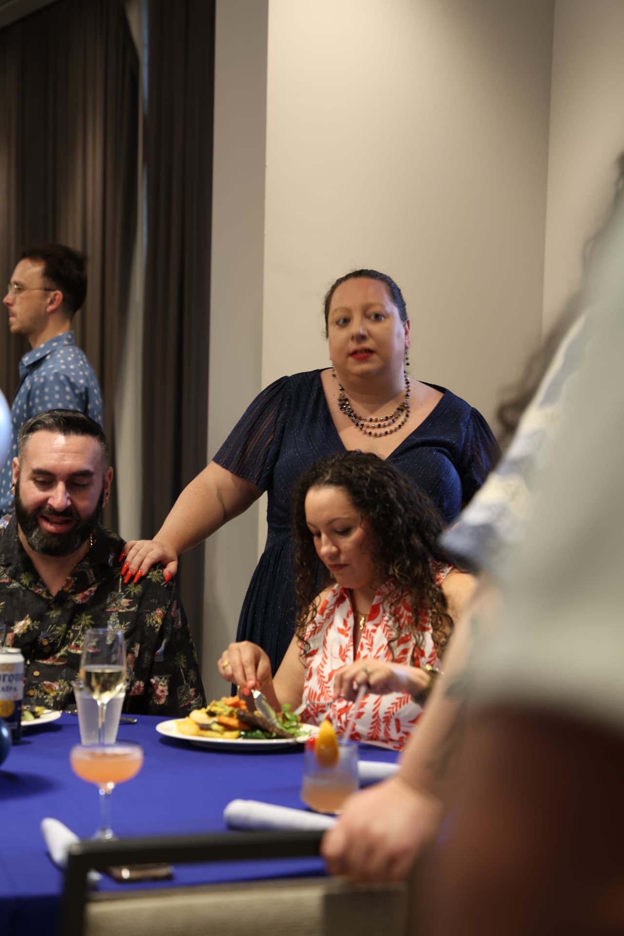 Topflight team members at a dinner table during the awards banquet